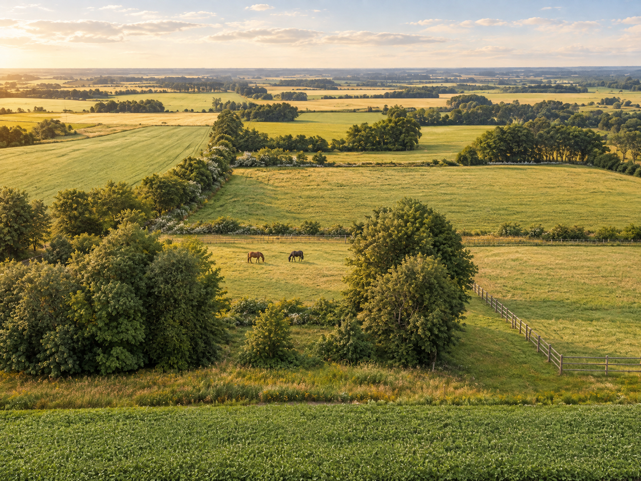 Goldene Sporen Ranch with pastures and camping area
